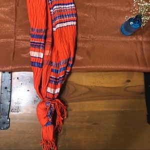 Orange and blue scarf